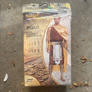 Spirit Apollo Costume with Gold and Burgundy
